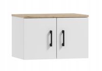 Szafka łazienkowa nad pralkę NERO 50 biały/dąb craft złoty (W3)