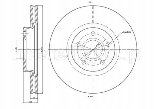 TARCZA HAM PRZOD 300X25 V METELLI na Arena.pl