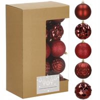 BOMBKI NA CHOINKĘ STROIK CHOINKOWE BOMBKA 30SZT ZESTAW NIETŁUKĄCE ZAWIESZKA