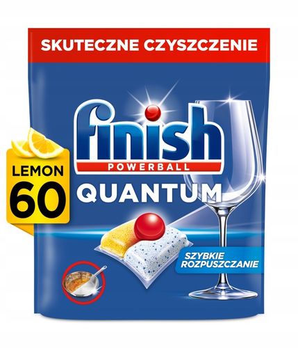 Finish Quantum All-in-1 Kapsułki do zmywarki cytryna lemon 60 Sztuk na Arena.pl