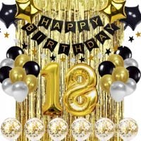 girlanda balonowa 18 urodziny dekoracja impreza osiemnastka zestaw balony