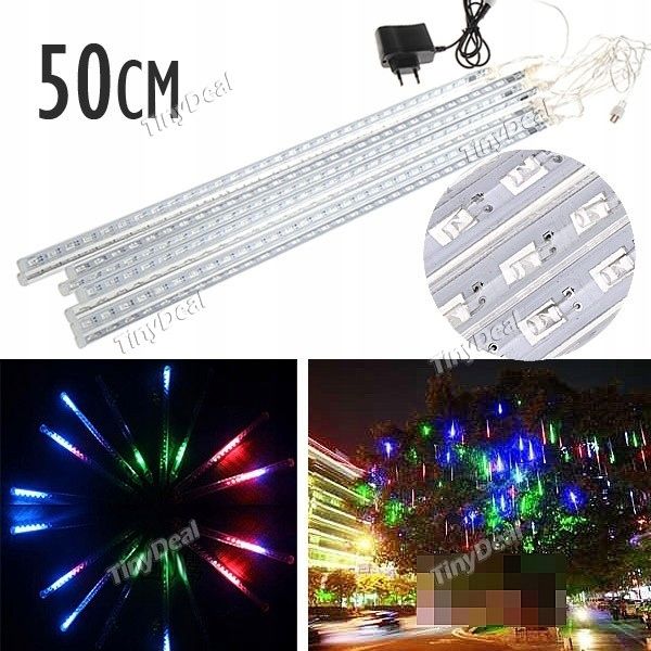 LAMPKI SOPLE METEORY 238 LED 50 CM BIAŁE zdjęcie 4