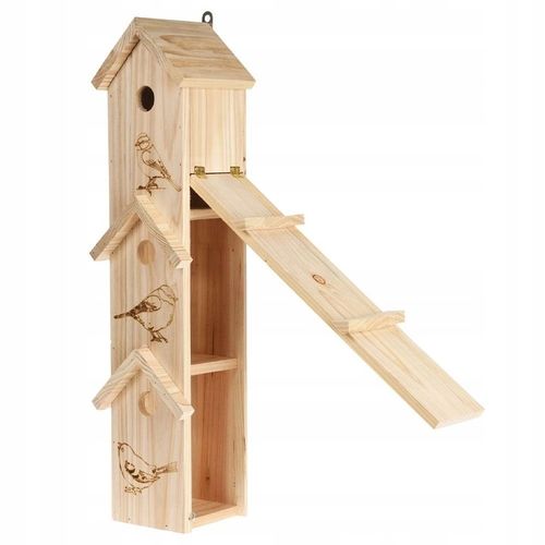 Budka Lęgowa dla Ptaków Drewniana Potrójna Domek PROGARDEN na Arena.pl