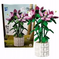 2 x KLOCKI KONSTRUKCYJNE DUŻY ZESTAW W DONICZCE LILIA KWIATY KWIATKI FLOWE