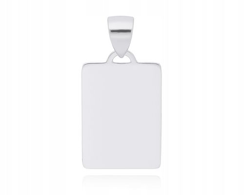 Zawieszka Srebrna Męska Blaszka Gładka z Grawerem Nieśmiertelnik pr.925 na Arena.pl