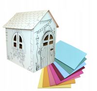 Domek tekturowy do zabawy dla dzieci