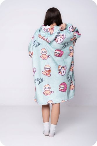 KOC BLUZA Oversize Ciepła Gruba KOCBLUZA 2w1XXL LENIWCE Futrzak z na Arena.pl