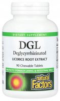 Natural Factors - DGL | Deglicyryzynowy ekst. z lukrecji | 400mg | 90 tab.