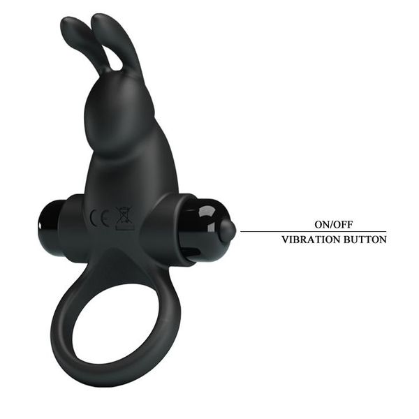 Pretty Love - Vibrant Penis Ring I Black zdjęcie 6