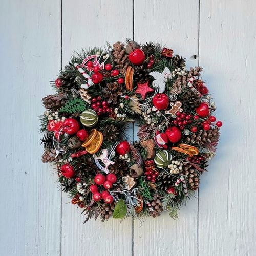 Wianek wieniec stroik 42 cm bożonarodzeniowy świąteczny na Arena.pl