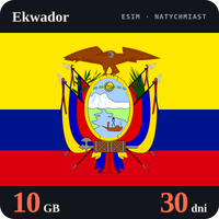 Karta eSIM Internet Ekwador 10 GB na 30 dni - bez rejestracji