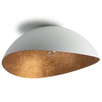 Lampa sufitowa retro SOLARIS 40620 Sigma kopuła biała miedziana