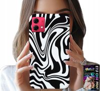 ETUI DO MOTOROLA EDGE 40 NEO - CZARNO BIAŁA ABSTRAKCJA + FOLIA HYDR