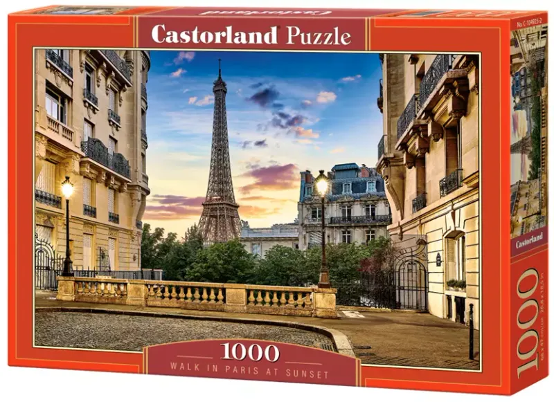 Puzzle 1000 elementów. Walk in Paris at Sunset zdjęcie 1