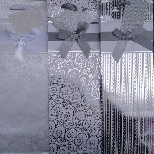 torebka prezentowa 12szt  LAMINOWANA NA BUTELKĘ 36X12cm PL-13KZ na Arena.pl