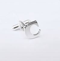 Spinki do mankietów inicjały litery - srebro 925