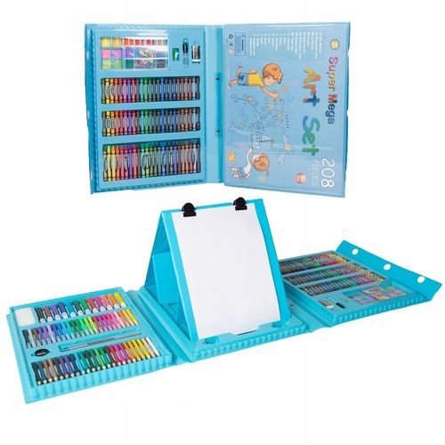 ZESTAW DO MALOWANIA RYSOWANIA ARTYSTYCZNY WALIZKA Niebieska DZIECI PREZENT na Arena.pl