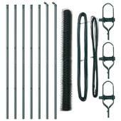 Ogrodzenie z słupkami Zielony 1.5 x 10 m Stal pokryta PCV