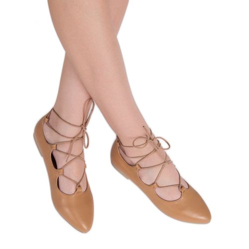 Modne Wiązane Baleriny r.38 na Arena.pl