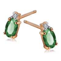 Złote kolczyki Staviori z diamentem