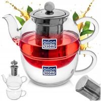 Zestaw Dzbanek Z Filiżanką Ze Zaparzaczem Szklany 350+300 ml ORION