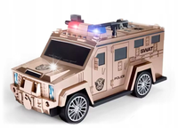 SKARBONKA AUTO SEJF DUŻE AUTO TRUCK ROSE GOLD ŚWIATŁO DŹWIĘK BANKNOTY COIL