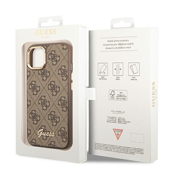 Etui Guess do iPhone 15, iPhone 14, iPhone 13, Brązowy zdjęcie 8