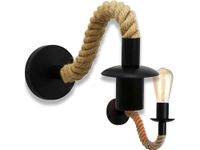 Kinkiet lampa ścienna dekoracyjna sznur jutowy e27 loft boho industrial