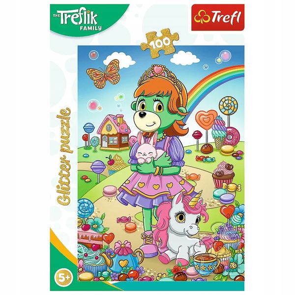 Puzzle 100 Glitter Brokatowe Trefliki 14833 zdjęcie 5