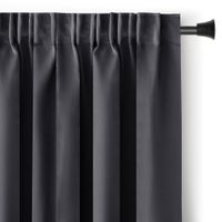 Zasłona blackout 90% na taśmie z szarfą 200x175 cm stalowa Restilo
