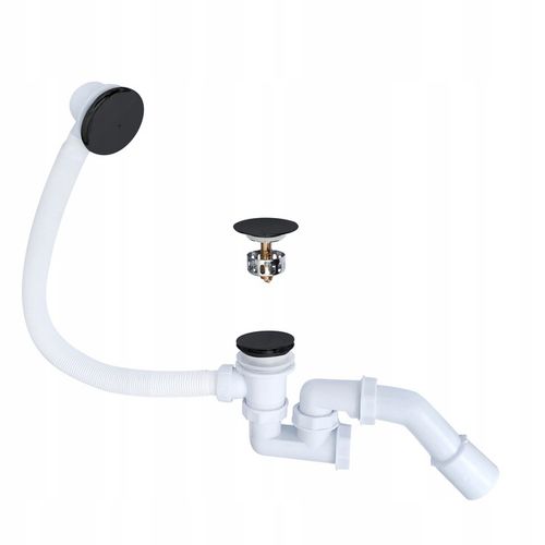 Syfon Wannowy KLIK KLAK Czyszczony od Góry Czarny z Korkiem Szybki Montaż na Arena.pl