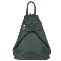 VERA PELLE plecak damski skórzany elegancki trójkątny V561 c.zielony