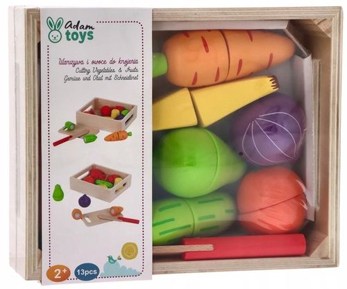 WARZYWA I OWOCE DO KROJENIA DREWNIANE ADAM TOYS na Arena.pl