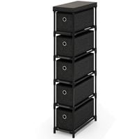 Organizer z metalową ramą i 5 szufladami z tkaniny Wąski regał