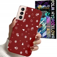 ETUI DO SAMSUNG S21 - ŚWIĄTECZNE WZORY CHOINKA MIKOŁAJ + FOLIA