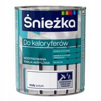 Farba do kaloryferów 0,75l ŚNIEŻKA akrylowa biały