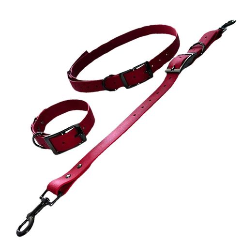 kajdanki na nogi bdsm z łącznikiem. regulowane, czerwone, do bondage. na Arena.pl