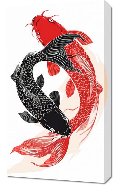 Obraz 40x70cm Yin i Yang Koi zdjęcie 1