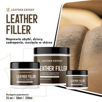 leather filler - szpachla do skóry w kolorze białym 50 ml leather