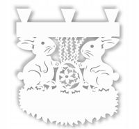 Zazdrostka firana kuchenna ZAJĄCZEK Wielkanoc pisanka 30x35 ażur