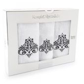 Komplet ręczników 3 szt. ZWOLTEX wzór SULTAN biały