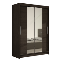 Szafa przesuwna Miami II z lustrem 120cm - pojemna garderoba - CHOCO