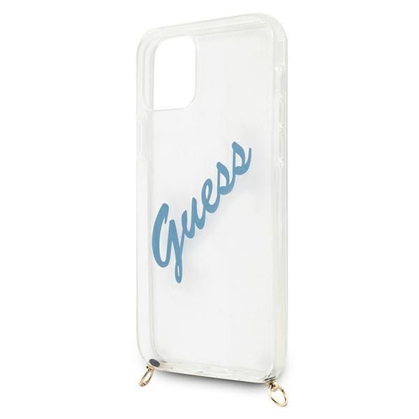 Guess GUHCP12SCRTVSBL iPhone 12 mini 5,4" niebieski/blue hardcase Script zdjęcie 5