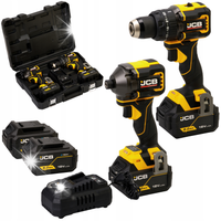 JCB Professional Mały Zestaw Elektronarzędzi Zakrętarka Wiertarko-Wkrętarka