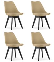 Krzesło MARK - ciemny beż / nogi czarne x 4
