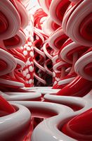 Plakat 53x81cm Czerwone Wiry