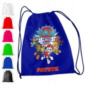 WOREK PLECAK SPORTOWY NA WF DLA DZIECI - PSI PATROL + IMIĘ! PAW PIES BAJKA