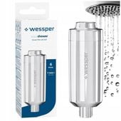 Filtr wody prysznicowy AquaShower KDF srebrny do słuchawki prysznica 7500l