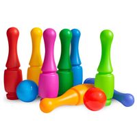 KOLOROWE ŚREDNIE KRĘGLE W KOSZYKU DLA DZIECI