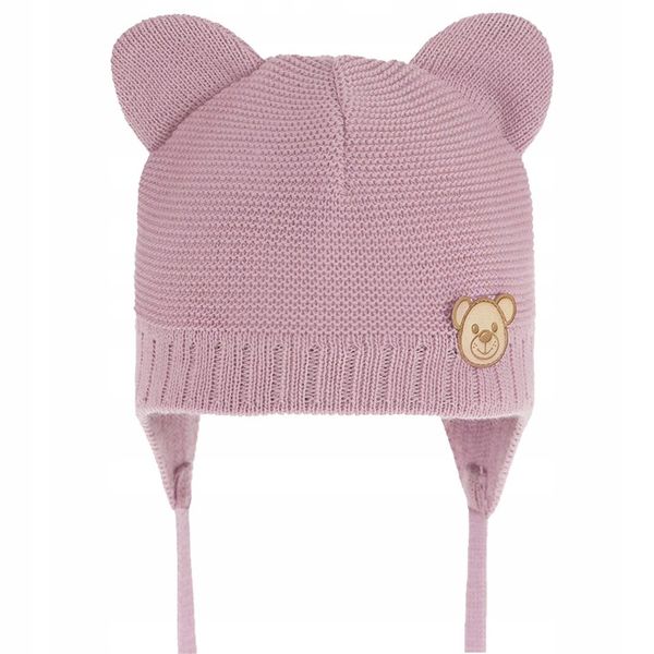 Czapka CZAPECZKA NIEMOWLĘCA dla noworodka wiązana WIOSNA JESIEŃ 36-38cm zdjęcie 7